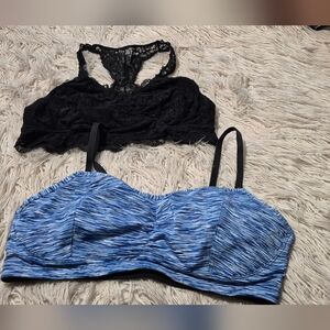 Motherhood Blue Nursing Bra With Black Motherhood Bra